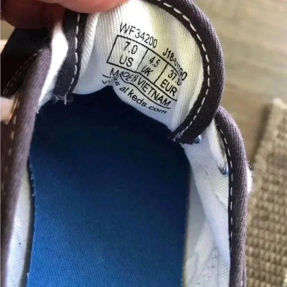 Keds Champion Original Navy Blue Canvas Sneakers, Dream Foam,lace up, flats - Picture 8 of 8